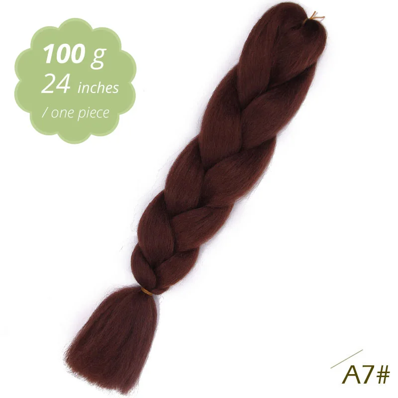 A7 AISI BEAUTY Crochet Braids Synthetic Hair Jumbo Braiding Hair 100g/Pack Pink Grey Twists Braids Hair Extensions - Цвет: A7