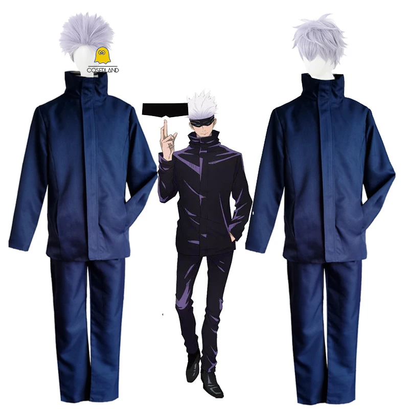 Костюм для косплея джутсу касин годжо Сатору мужская школьная форма с нашивками