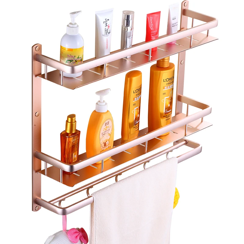 Алюминиевая Полка для хранения на стену 40/50/60 см аксессуары ванной комнаты