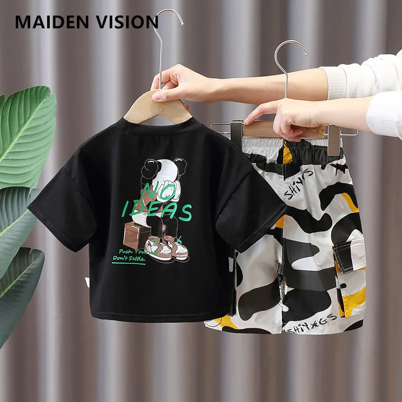 

Children's Camouflage Set Baby Boys Fashion Short sleeve T-shirt Top + Pants 2pcs/Set Kids Costume Toddler Girl Clothing 1-5 y