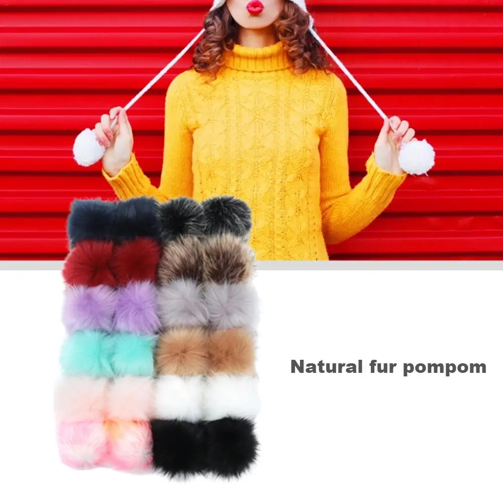 Помпон из искусственного меха 24 шт./компл. помпон искусственной шерсти для шапок