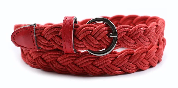 Новый Модный женский пояс короткий вязаный карамельный цвет плетеный для платья