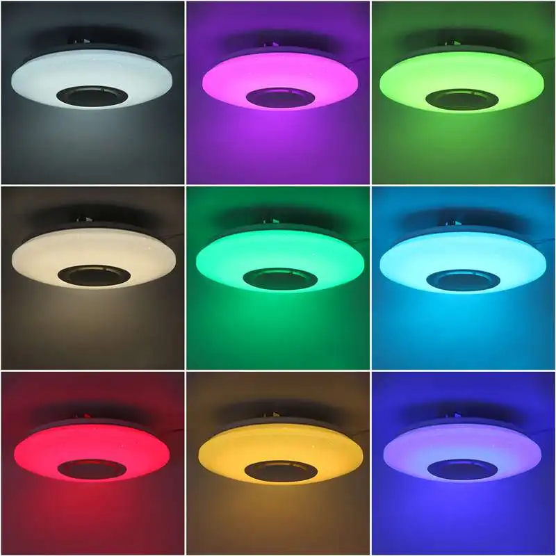 

100W LED Ceiling Lights RGB Home lighting AC85-265V APP bluetooth Music Light Bedroom Lamps Smart Ceiling Lamp+Remote Control