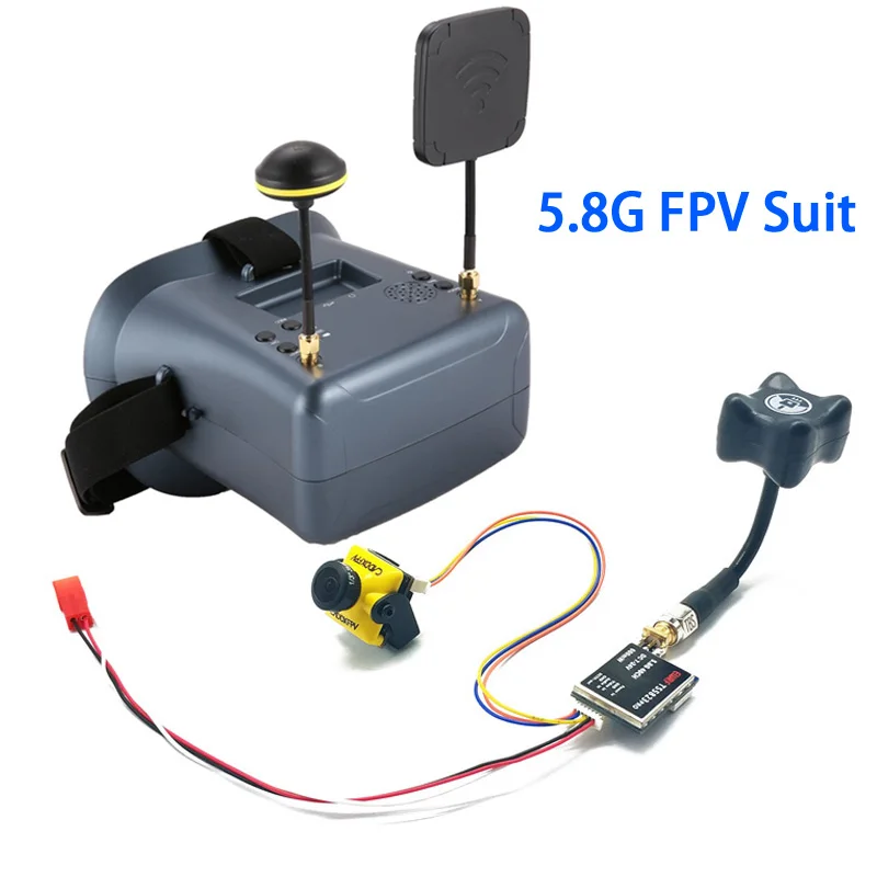 LS 008D 5 8G 40CH FPV Googles VR очки с DVR и TBS антенной 600mw передатчик Caddx Turbo Micro F2 1200TVL