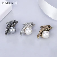 maikale high quality brooch for women pearl crystal brooches clothes accessories brooch women fashion accessories wholesale 2021