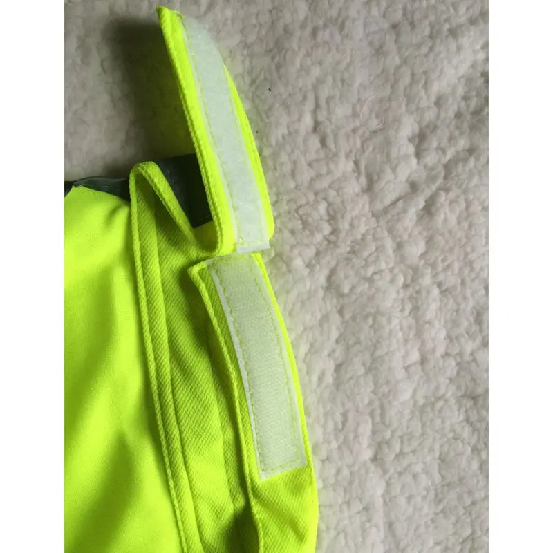 Флуоресцентный зеленый светоотражающий жилет для домашних животных с принтом