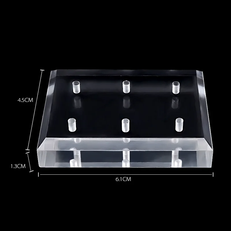 Прозрачные сверла для дизайна ногтей с 6 отверстиями 1 шт. держатель выставок