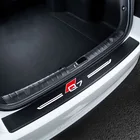 Кожаная наклейка из углеродного волокна для Audi Q7, аксессуары, защита заднего бампера автомобиля, наклейки на задний бампер, защитная пластина багажника