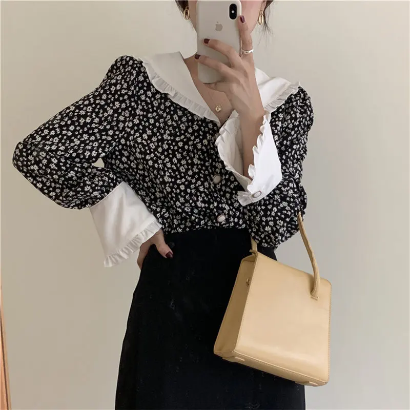 aliexpress - Alien Kitty Romance Print-Floral 2020 Ruffles Vintage Plus Feminine Elegant Chic Loose Casual Fashion Sweet All-Match Shirts