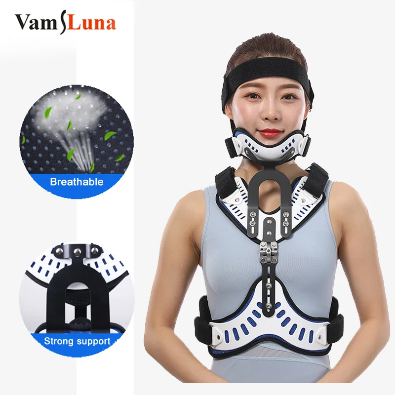 Head Neck and Thoracic Orthopedic Brace Fixed Brace Adult Neck Brace Adjustable Head Neck Thoracic and Lumbar Spine Brace