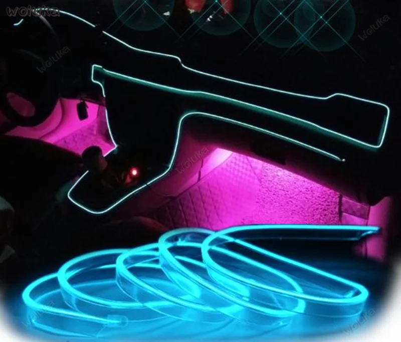 Светодиодный атмосферное освещение автомобиля холодный свет украшение