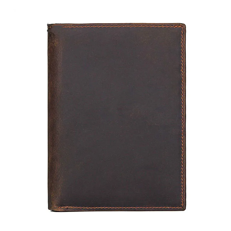 Кошелек мужской из натуральной кожи бумажник с держатель для карт и фотографиями