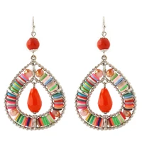 zouchunfu fashion bohemia new design drop earrings for women fashion multicolor pendant earring new jewelry clay earrings