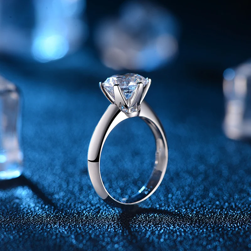6 коготь Классическая 1.0ct Помолвочное с солитёром обручальное кольцо для Для женщин из белого золота 18 карат, ручная работа, GIA Ювелирные изделия с алмазами