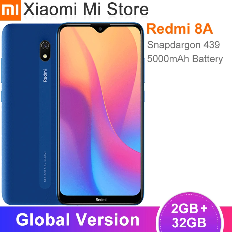 Глобальная версия Xiaomi Redmi 8A 32 ГБ Встроенная память 2 Гб ОЗУ 8 смартфон 6 22 &quotSnapdargon 439