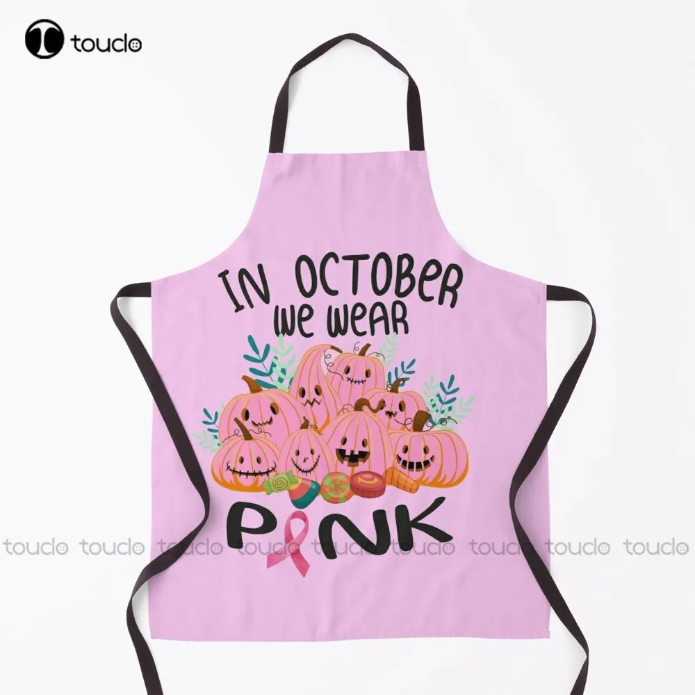 

В октябре мы носим фартук розового цвета с изображением рака молочной железы на День Благодарения