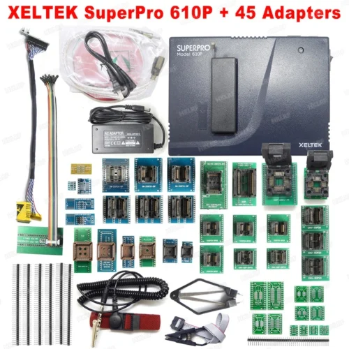 610P - 45 Adapter XELTEK SuperPro 610P Универсальный программатор с 48 универсальными штыревыми драйверами+ 45 адаптеров ISP EDID код - Цвет: 610P - 45 Adapter