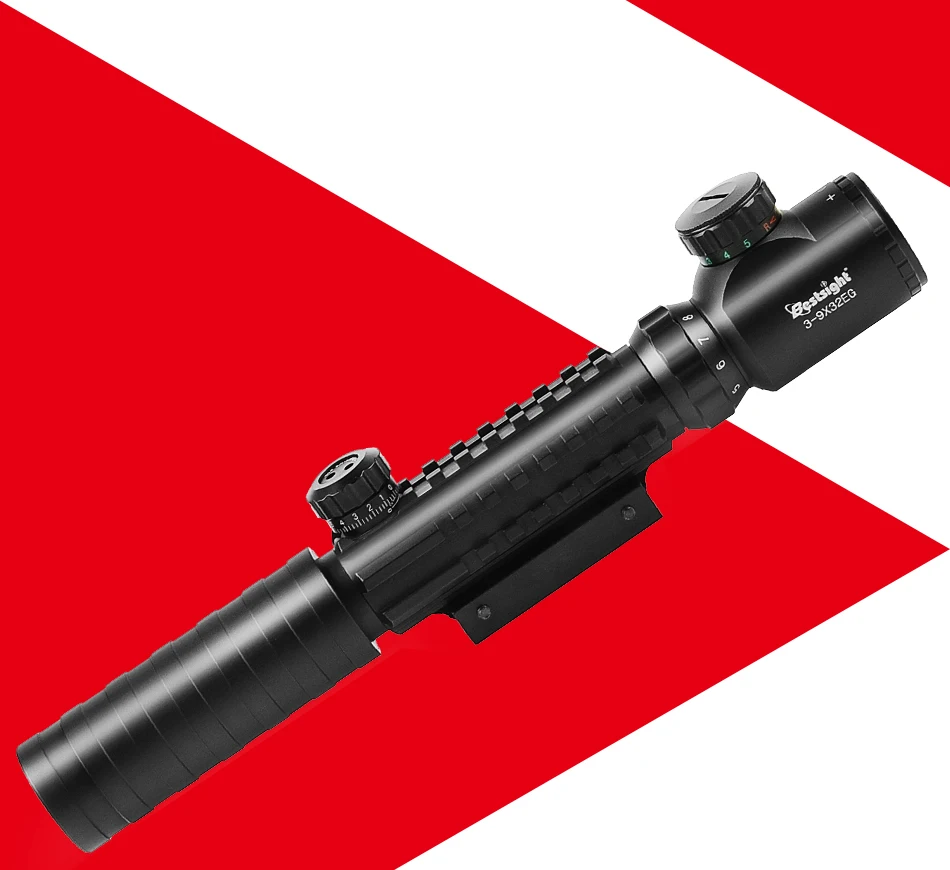 3-9x32EG тактический прицел красный и зеленый точка с подсветкой сетка оптический прицел страйкбол охотничьи прицелы с бесплатной крышкой объектива