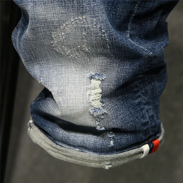 2021 Новая летняя мужская стрейч короткие джинсы модный Повседневный Slim Fit