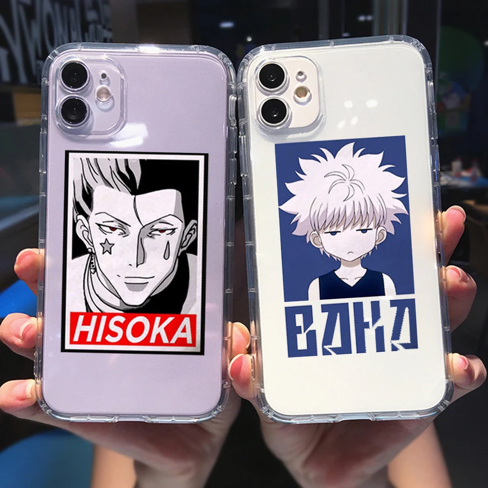 

Anime Soft TPU Phone Case For iPhone 12 11 PRO MAX XR XS 8 6 7PLUS Japan Anime Hunter X Hunter Killua Zoldyck Anime Cover Fundas