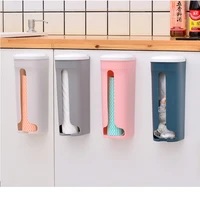 2020 new garbage bag storage box home kitchen bathroom wall hanging plastic storing rack with cover storage boxes