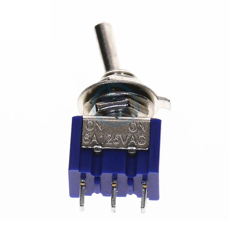 5 шт миниатюрный тумблер SPDT (MTS102) ON-ON 120VAC 6A 1/4 дюймов монтажный MTS-102 однополюсный