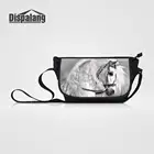 Холщовые сумки-мессенджеры для женщин, сумки через плечо с принтом лошади для подростков, школьные ранцы с животными, портфели унисекс