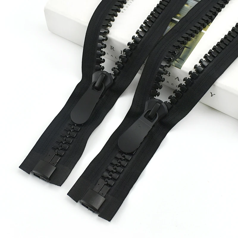 Молния из смолы 70-100 см 20 # черная большая с открытым концом автоблокировка молния