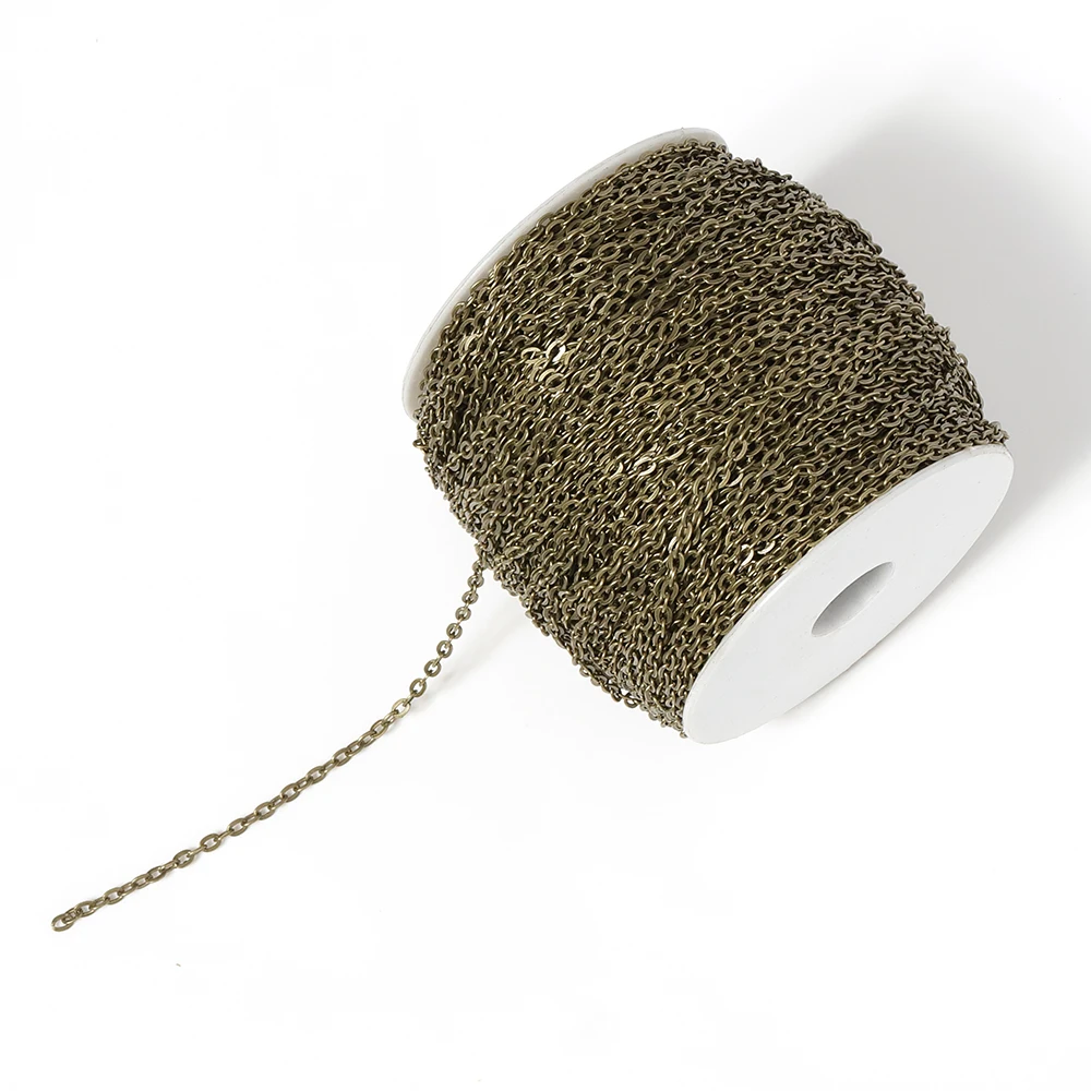 5м / серия Ожерелье Браслеты металлические цепи Античная бронзовая покрытием Bulk