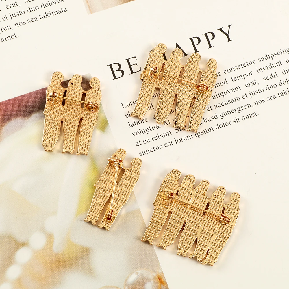 Эмалированная булавка с изображением сердца подруги и девушки винтажная Женская