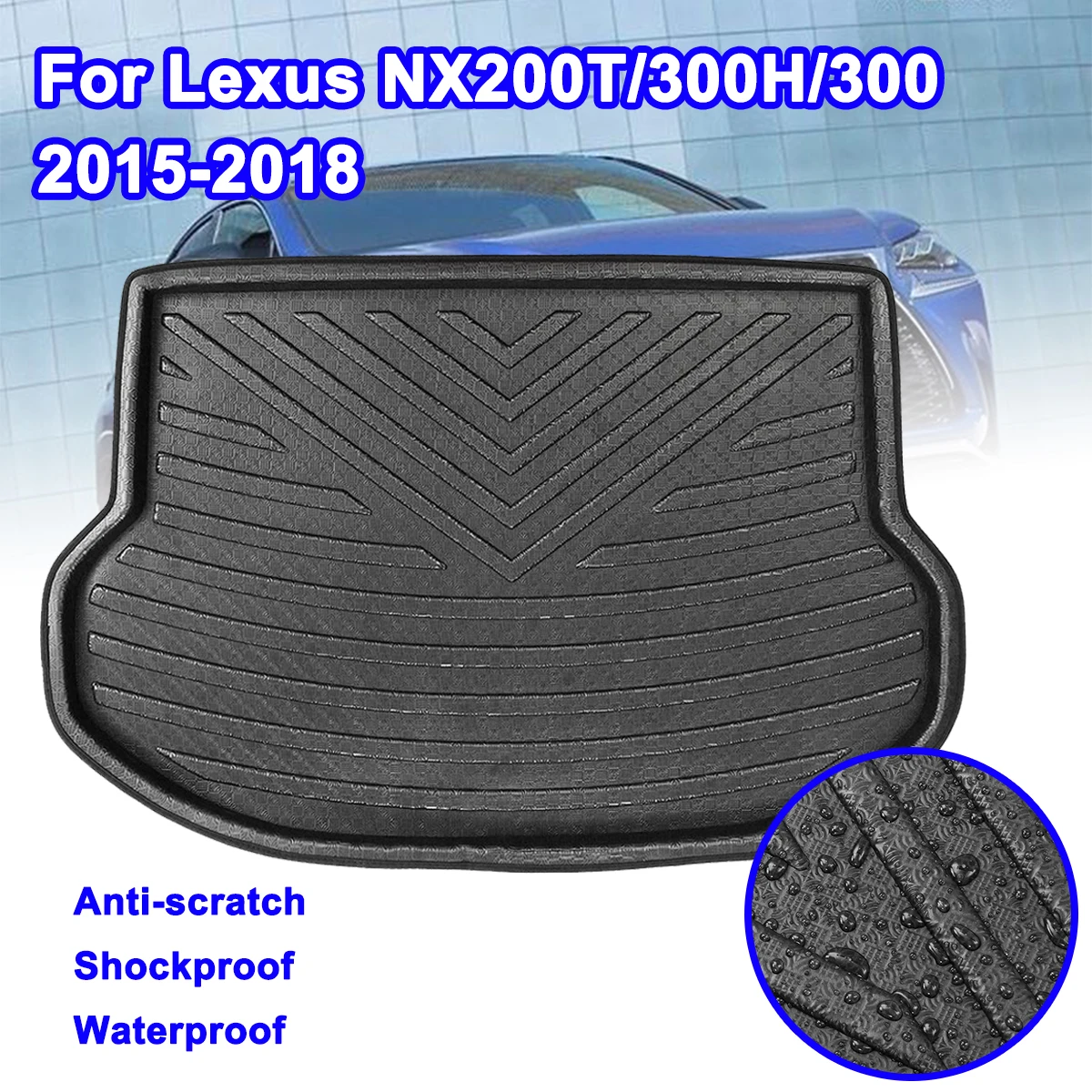 Для Lexus NX NX200T NX300H NX300 2015 2018 коврик для заднего багажника напольный поднос грязи