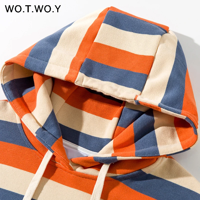 Женское трикотажное платье с капюшоном WOTWOY осенне зимнее Хлопковое до колена