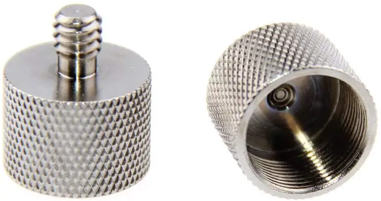 

2pcs Thread Adapter Microphone Stand 5/8"-27 Female to 1/4"-20 Male for Camera Monitor 5/8" to 1/4" adapter