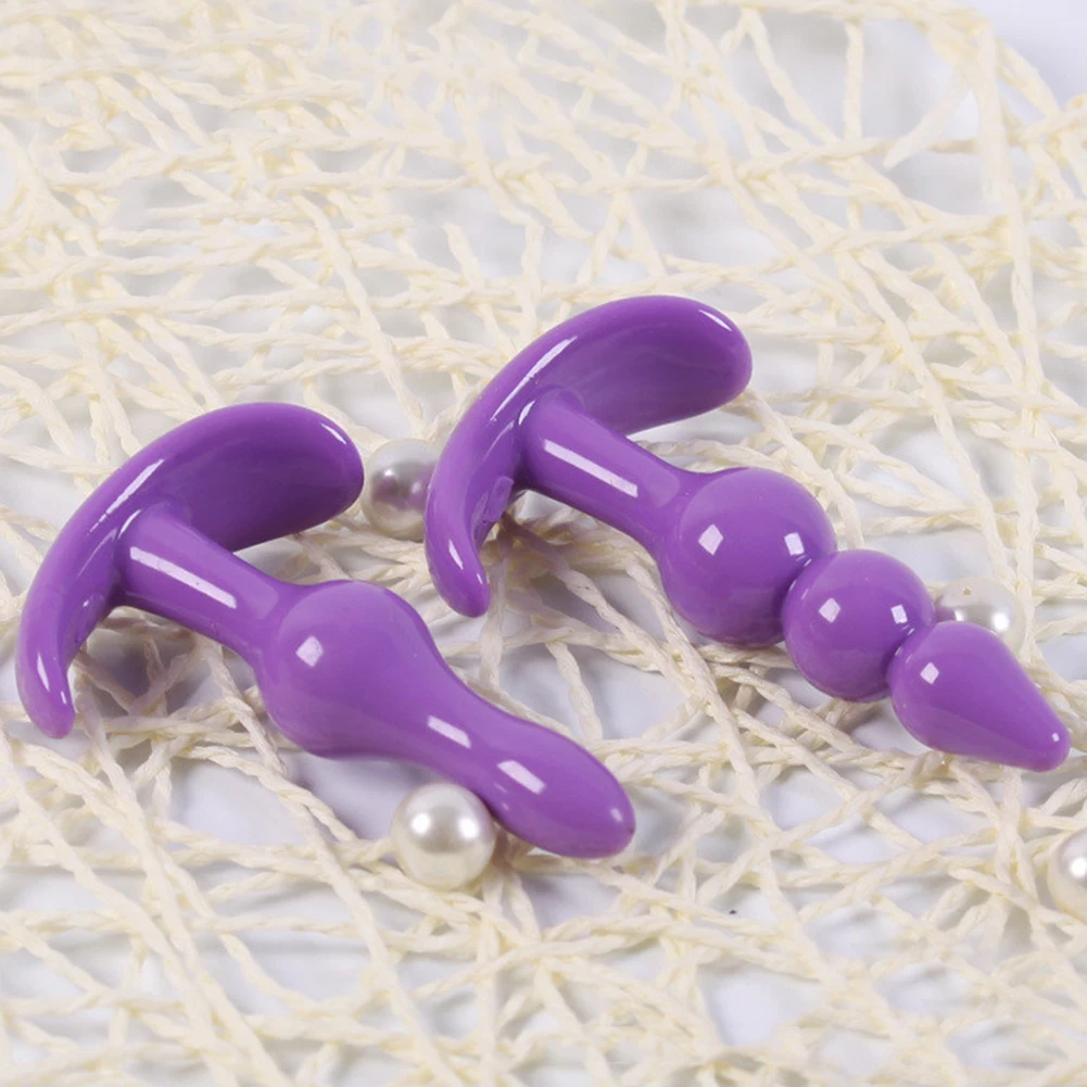 4 шт. Женский мастурбатор силиконовый Анальная пробка бусины Массажная палочка
