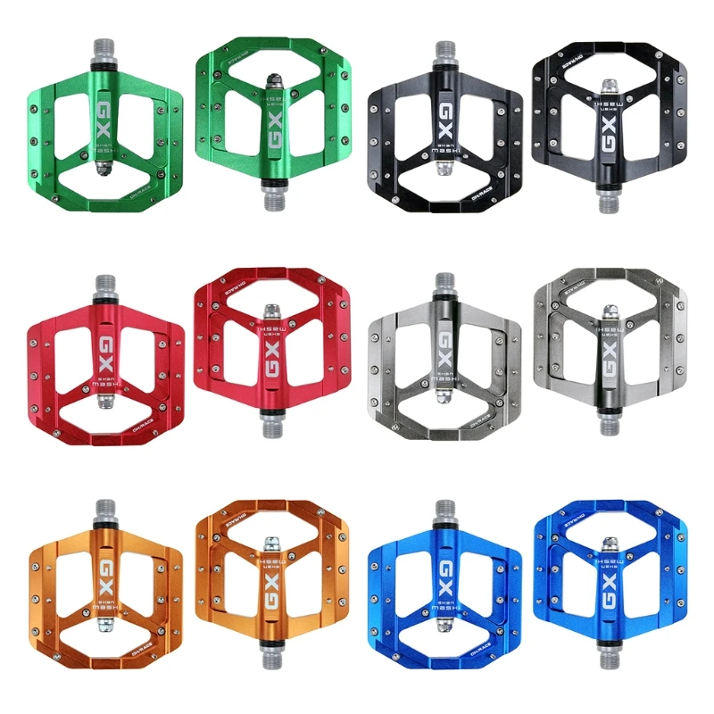 

1 Pair Road Mountain Bike Non-slip Aluminum Alloy 3 Sealed Bearings Flat Pedals
