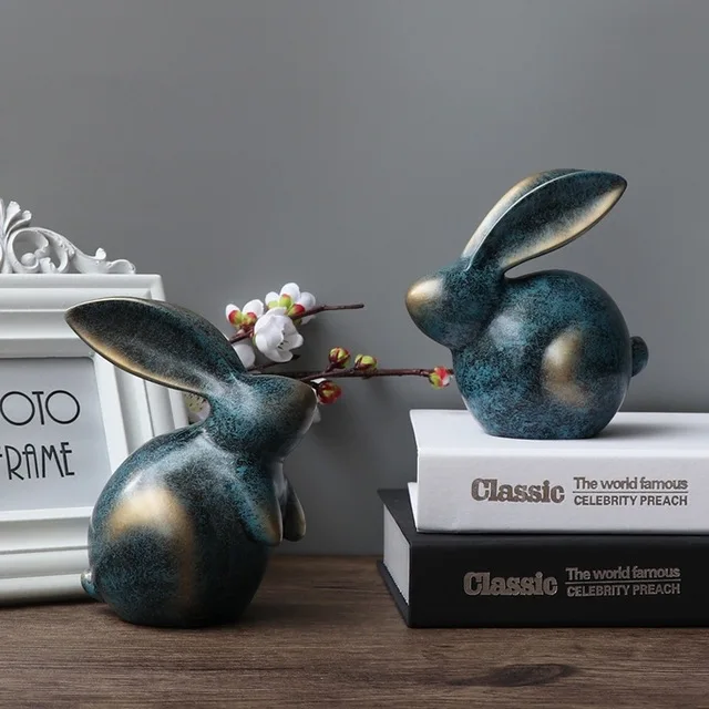 Статуя кролика нордическая простая креативная милая девушка сердце маленькое