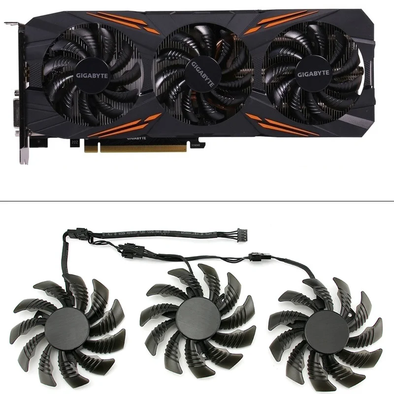 

3pcs 75MM T128010SU Cooling Fans For Gigabyte AORUS GTX 1080 1070 Ti Gaming Fan GTX 1070Ti G1 Gaming GPU Video Card Cooler Fan