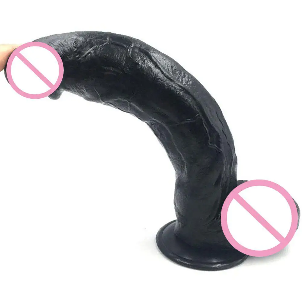 Огромный фаллоимитатор силиконовый с мягким жидким силиконом на присоске 27 см