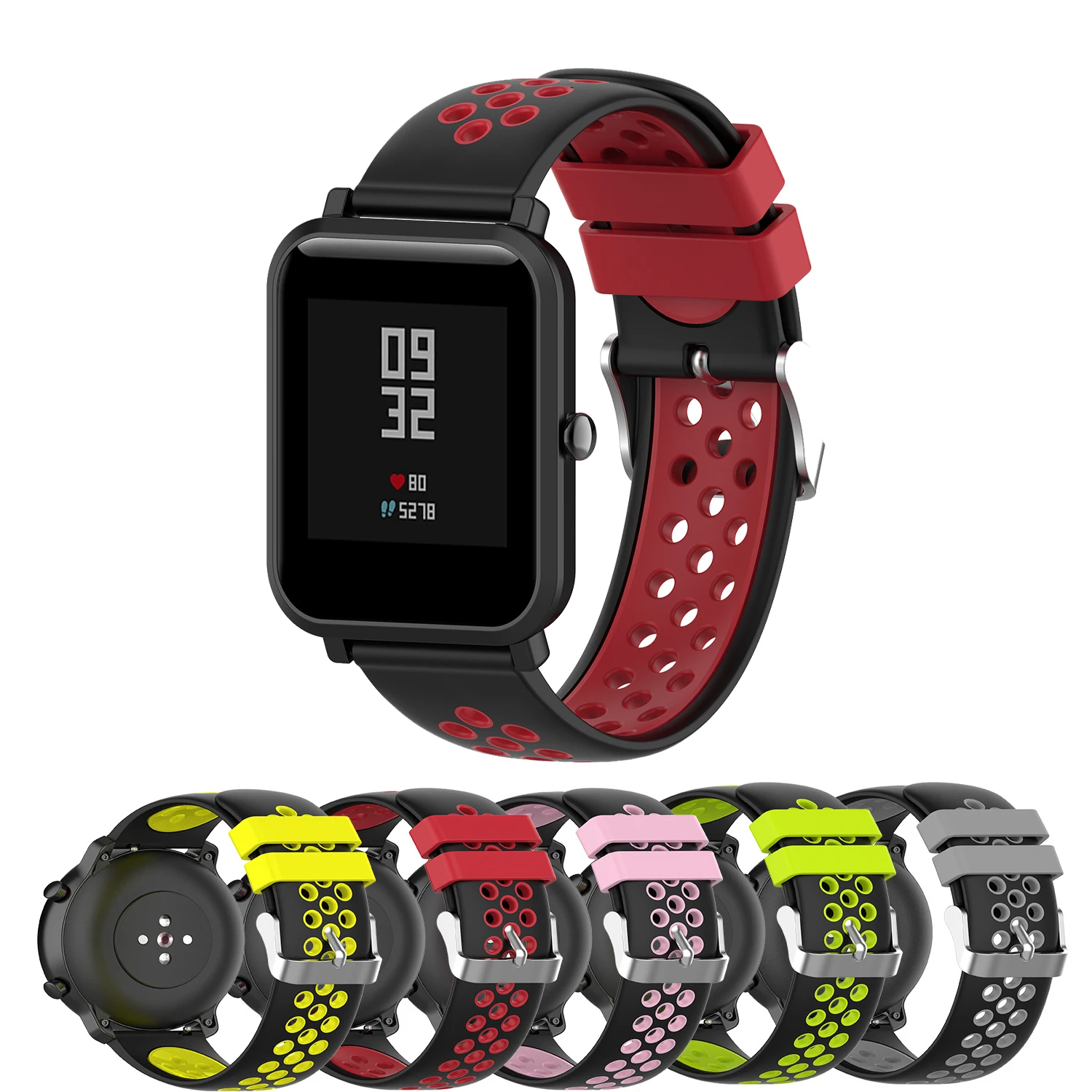 

Мягкий силиконовый ремешок для наручных часов Xiaomi Huami Amazfit Bip BIT Lite Youth 1S смарт-часы-браслет на запястье для смарт-браслета Amazfit GTS ремешок