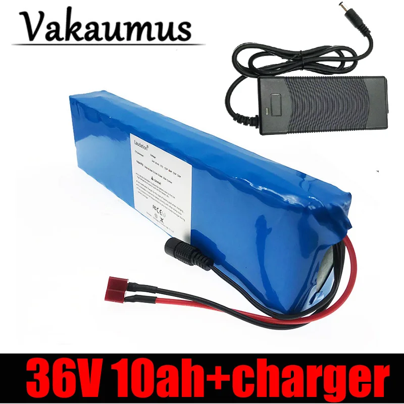 

Vakaumus NEW/36V 10ah Electric Vehicle Lithium Battery 18650 Pack 10S3P With 15A BMS T Plug 42V For 250W 350W 500W Motor Scooter
