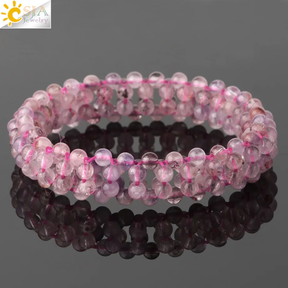 Браслет из натурального камня CSJA энергетический рейки чакры баланс исцеление 4