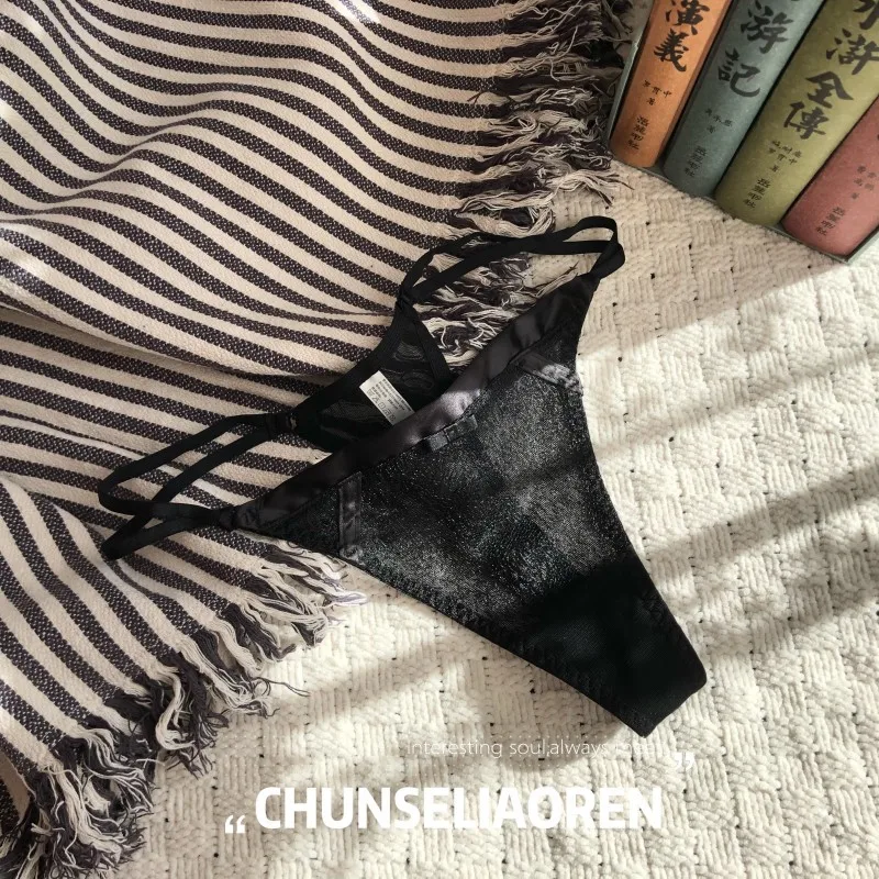 Суперсексуальные T-образные трусики с заниженной талией женские прозрачные