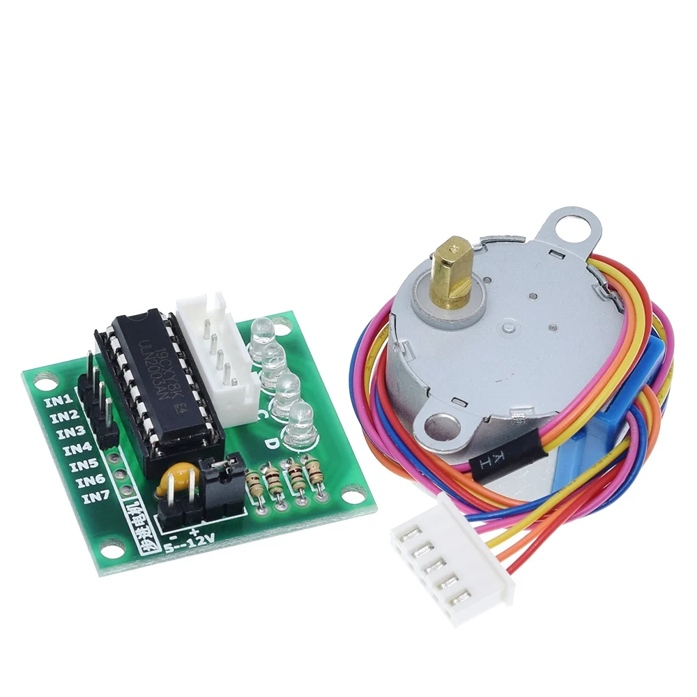 TZT 1 лот 28BYJ-48-5V 4 фазы шаговый двигатель+ плата драйвера ULN2003 для Arduino 1 x шаговый двигатель+ 1x ULN2003 плата драйвера