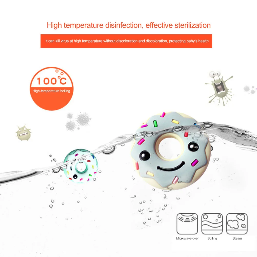 3 предмета в комплекте для маленьких пончики Еда Класс силиконовый Прорезыватель