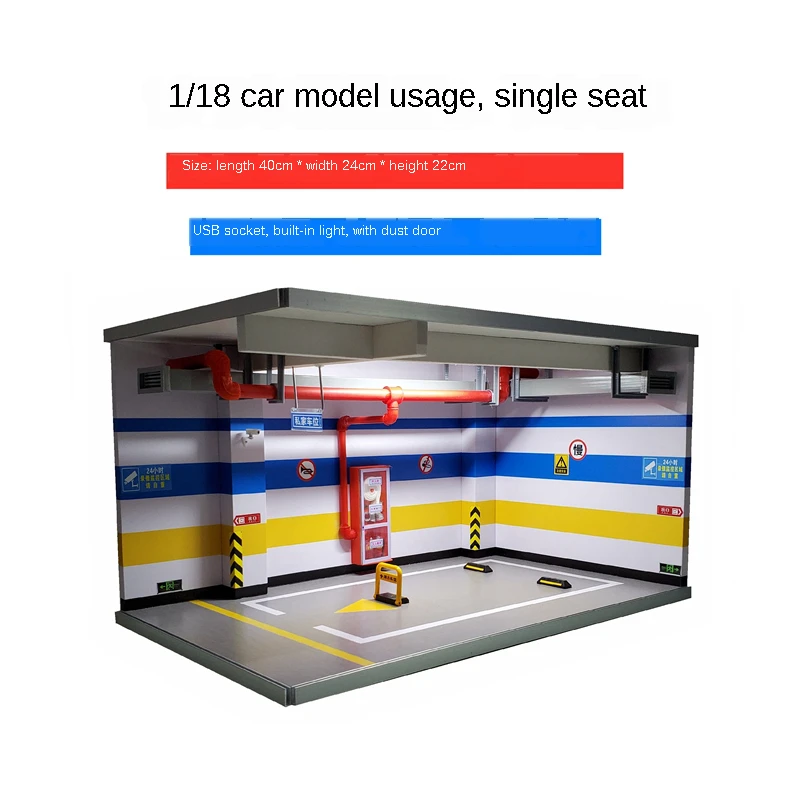 

Модель подземной парковки в масштабе 1:18, модель автомобиля, модель гаража, игрушечная витрина, симуляция парковочного места для мальчиков, ...