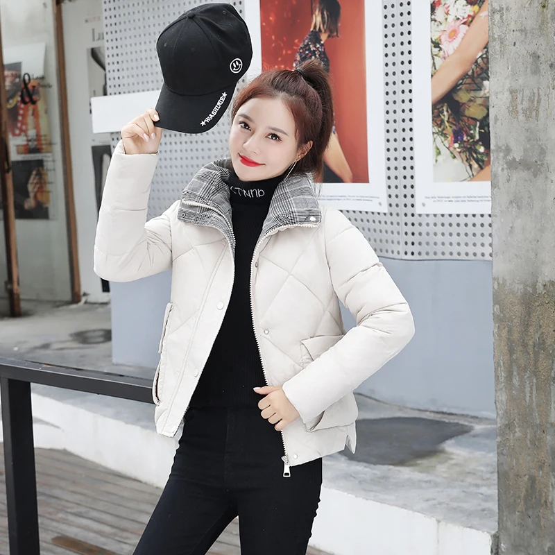 white Tcyeek Winter Jacket Women Parkas Mujer Women's Down Cotton Jackets Feminine Hiver Warm Coat Fit Office Ladies Clothes 1986 - Цвет: white