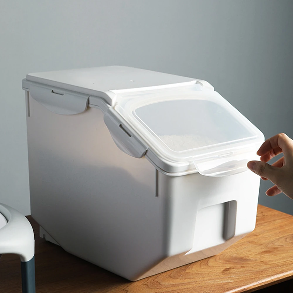 

Контейнер для хранения риса, пластиковый контейнер для муки большой емкости, для продуктов питания, для кухни, 10 кг