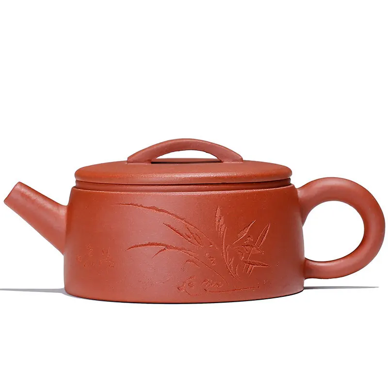 

Yixing purple clay teapot full manual raw material old purple clay Hanwa big mouth teapot with medium and low grade carving