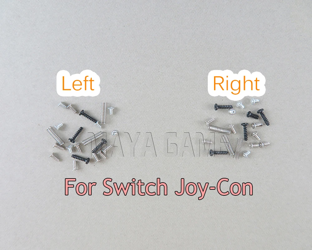 

GamePad Flat Head Screws Replacement Full Set Screw Springs for Nintendo Switch Joy-Con