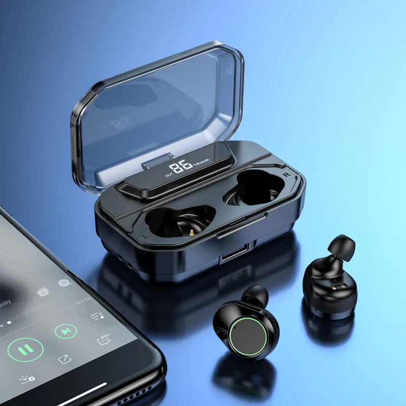 Беспроводные наушники Bluetooth 5 0 9D объемные стерео звуковые эффекты светодиодный